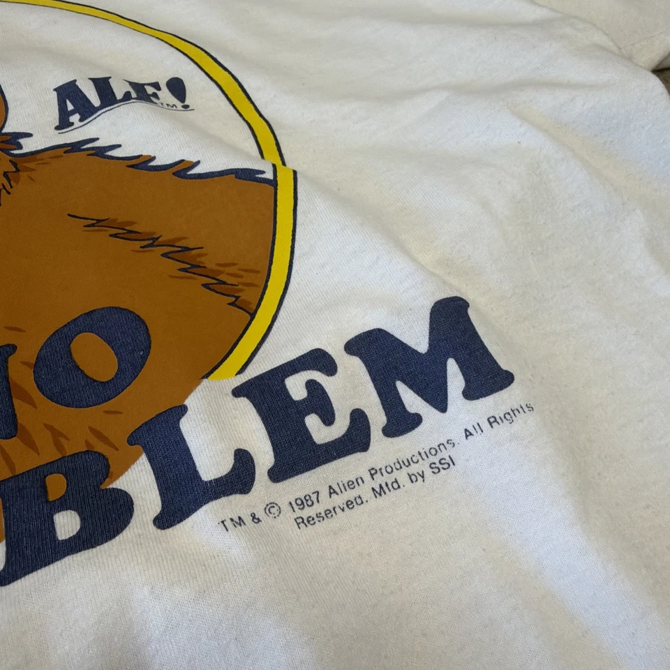🔌Vintage 1987 Alf! Camiseta No Problem 80s Screen Stars Talla XL 21 x 27🔌 Foto 3 de 4