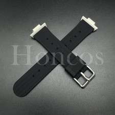Replacement Waffle Rubber Band Watch Strap Fits for Tissot PRX Clasp Adapter BLK