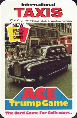 ACE TRUMP GAME: INTERNATIONAL TAXIS : ASS : c.1970's : Karten unbenutzt : Rare