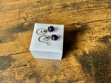 Pandora ALE Silver Amethyst Swirl Compose Earrings & Charms Retired Authentic