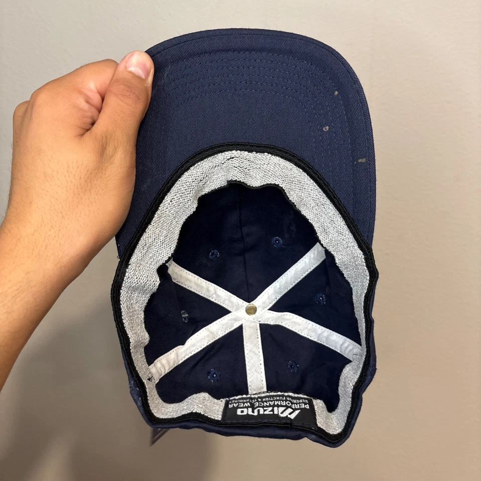 Gorra ajustada Mizuno años 90 nueva con etiquetas azul blanco talla mediana grande Foto 4 de 4