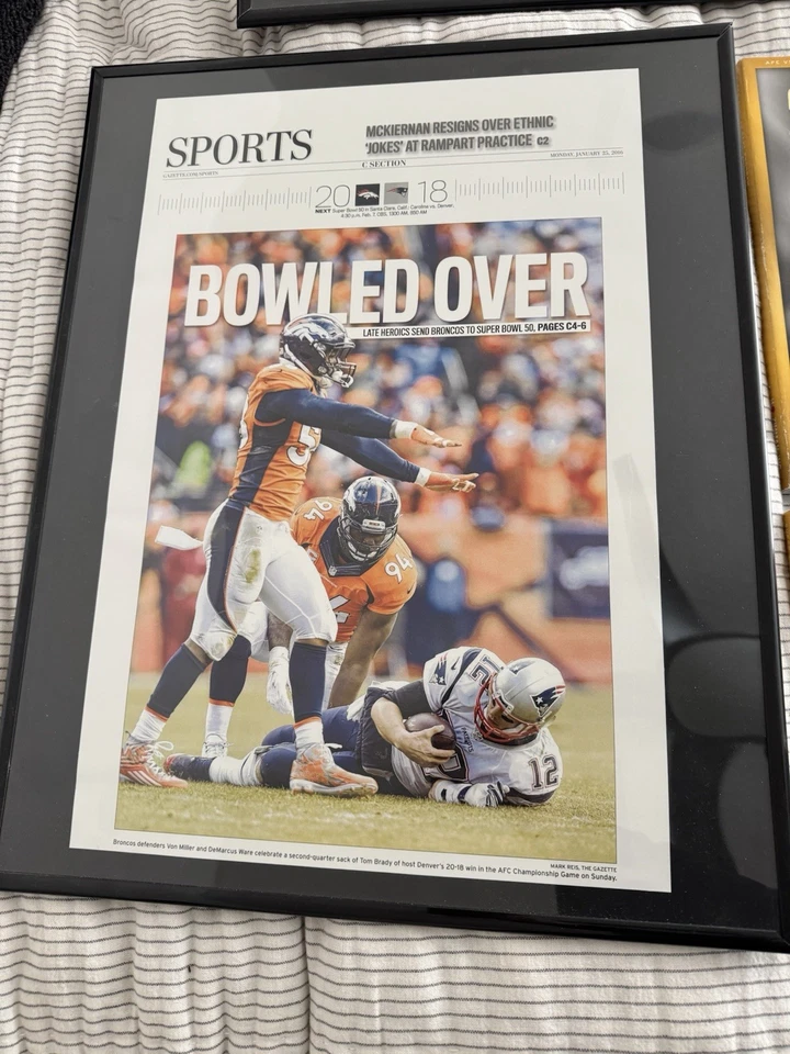 Pacote de recordações do 50º Super Bowl Denver Broncos cor dourada - Imagem 2 de 4