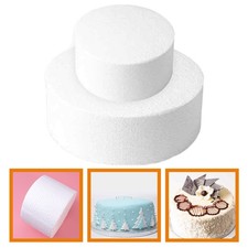 2Pcs Round Cake Cake Decorating Prop DIY Cake Model Cake Decoration Foams Model