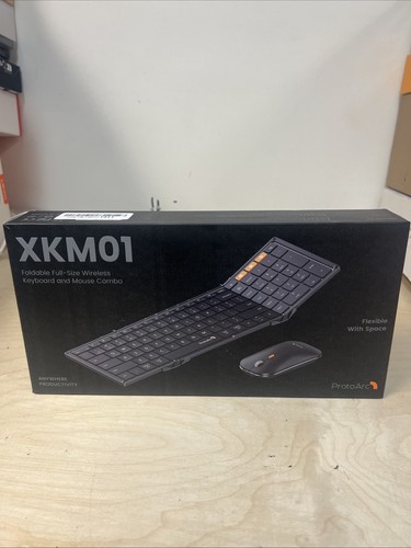 ProtoArc Foldable Keyboard and Mouse XKM01 True Full-Size Folding - Used