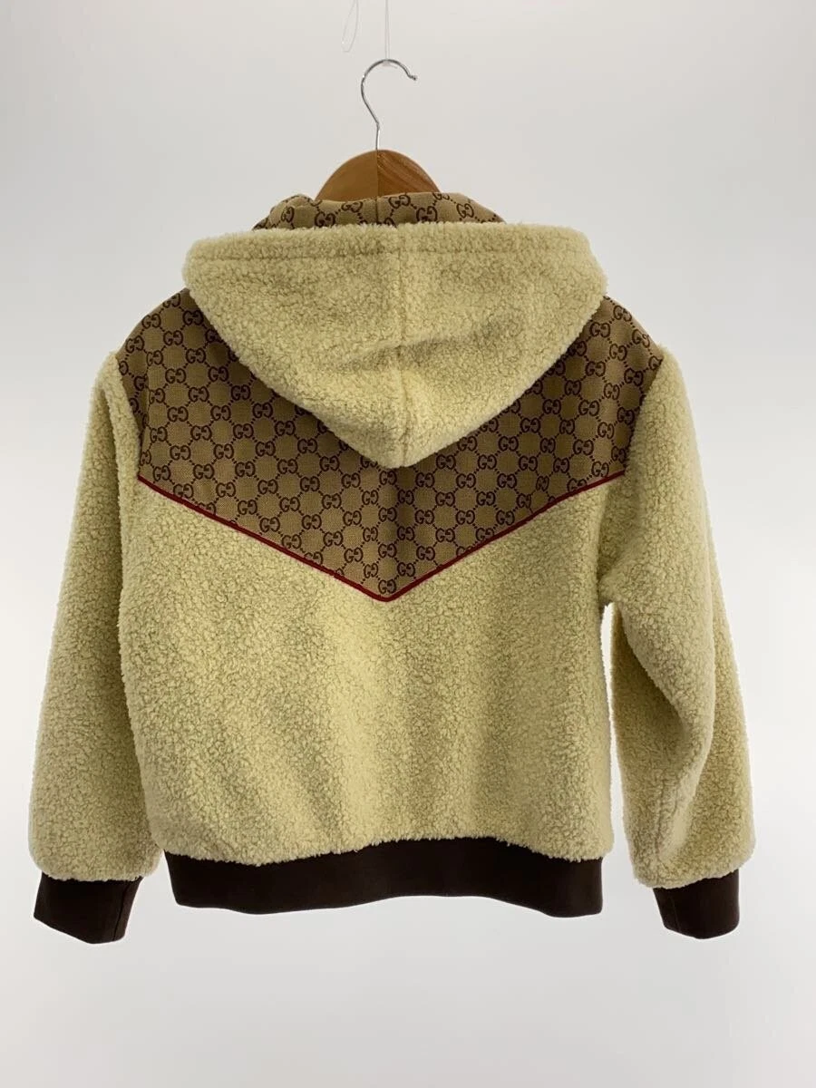 Gucci 21SS GG Canvas Shearling Fleece Jacket XXS Beige Acrilico #EF AAA