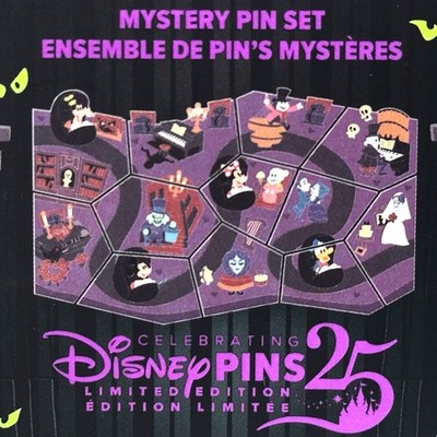 2025 Haunted Mansion Map Puzzle Pin Disney World LE Minnie Donald Stitch CHASER