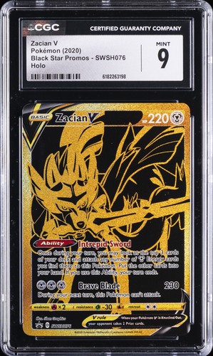 2020 POKEMON BLACK STAR PROMOS HOLO #SWSH076 ZACIAN V CGC 9
