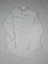 Vintage Rockmount Ranch Wear Pearl Snap Shirt Western White 15.5 M