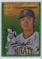 2023 Topps Chrome Platinum Anniversary Green Wave Refractor /99 Ji Hwan Bae hg6
