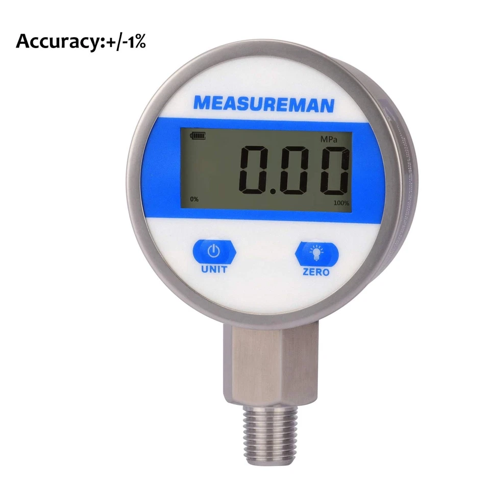 Stainless Steel Industrial Digital Pressure Gauge, 0-60psi - Image 4 of 4