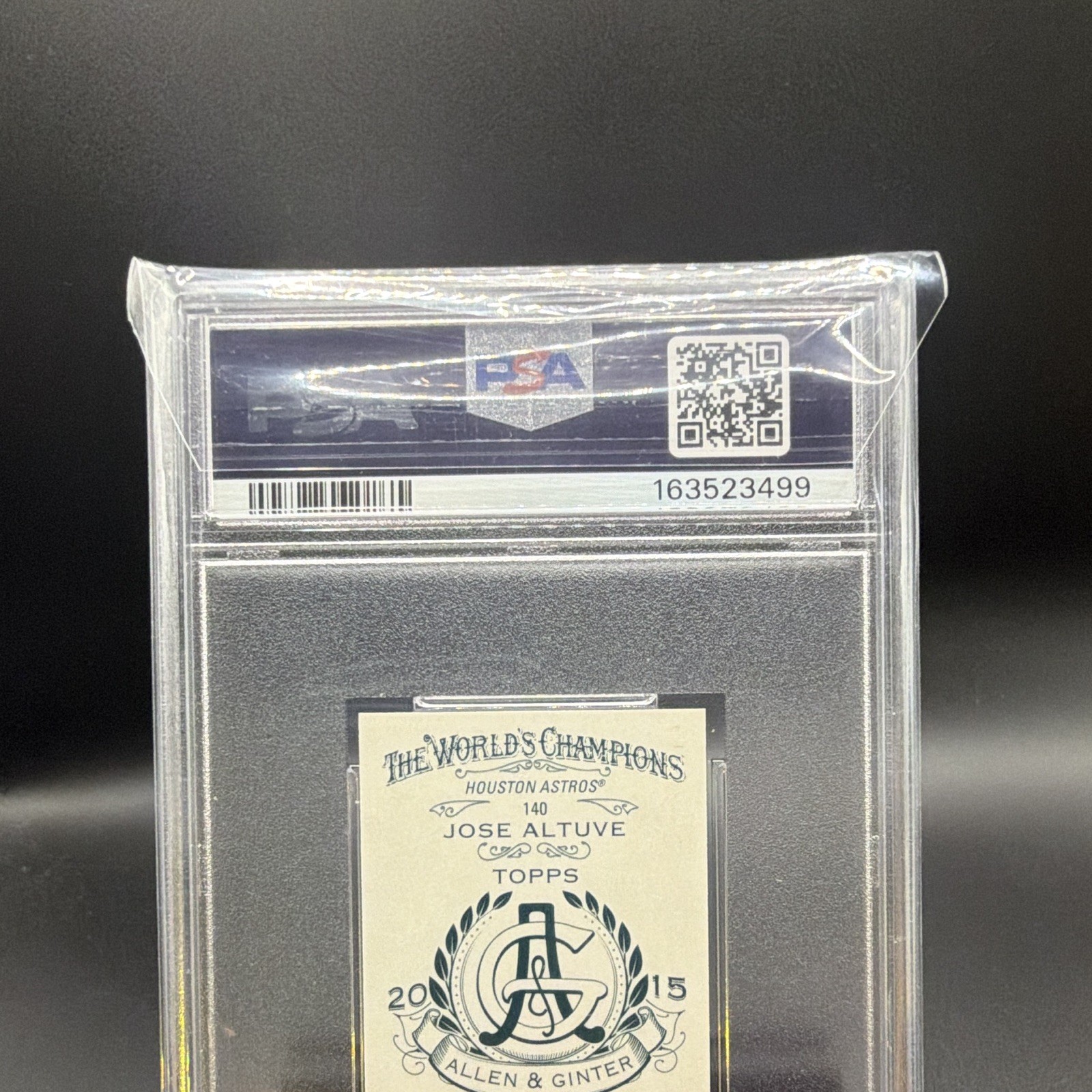 Topps 2015 Allen & Ginter Jose Altuve #140 Mini A&G Back PSA 9 view 5