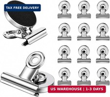 12 Pack Heavy Duty Magnetic Clips for Refrigerator and Whiteboard, Strong Fridge