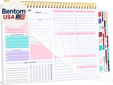 Weekly to Do List Notepad, 8.5''X11'' Weekly Desk Planners with 52 Tear off Shee