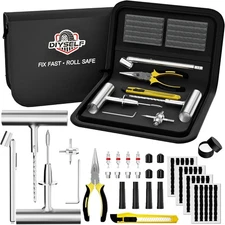 DIYSELF 45PCS Tire Repair Kit, Tire Plug Kit, Tire Patch Kit Heavy Duty, Flat Ti