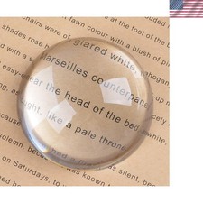 60x K9 Crystal Dome Magnifying Glass   2.4 Inch Paperweight for Stylish Elegance
