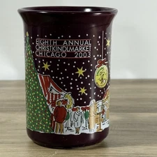 2003 Chicago Christkindlmarket Holiday Christmas Collectible Mug RARE