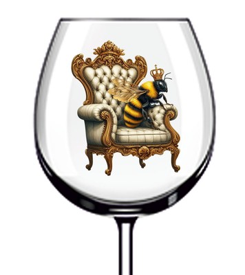 12x bunte Bienenkönigin Vinyl Aufkleber Abziehbild Becher Weinglas Flasche Van Auto