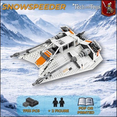 MOC SNOWSPEEDER - STAR WARS - 1703 STÜCK - 2 FIGUREN [OHNE KARTON]