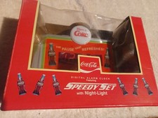 Coca Cola Digital Alarm Clock Featuring Speedy Set With Night Light