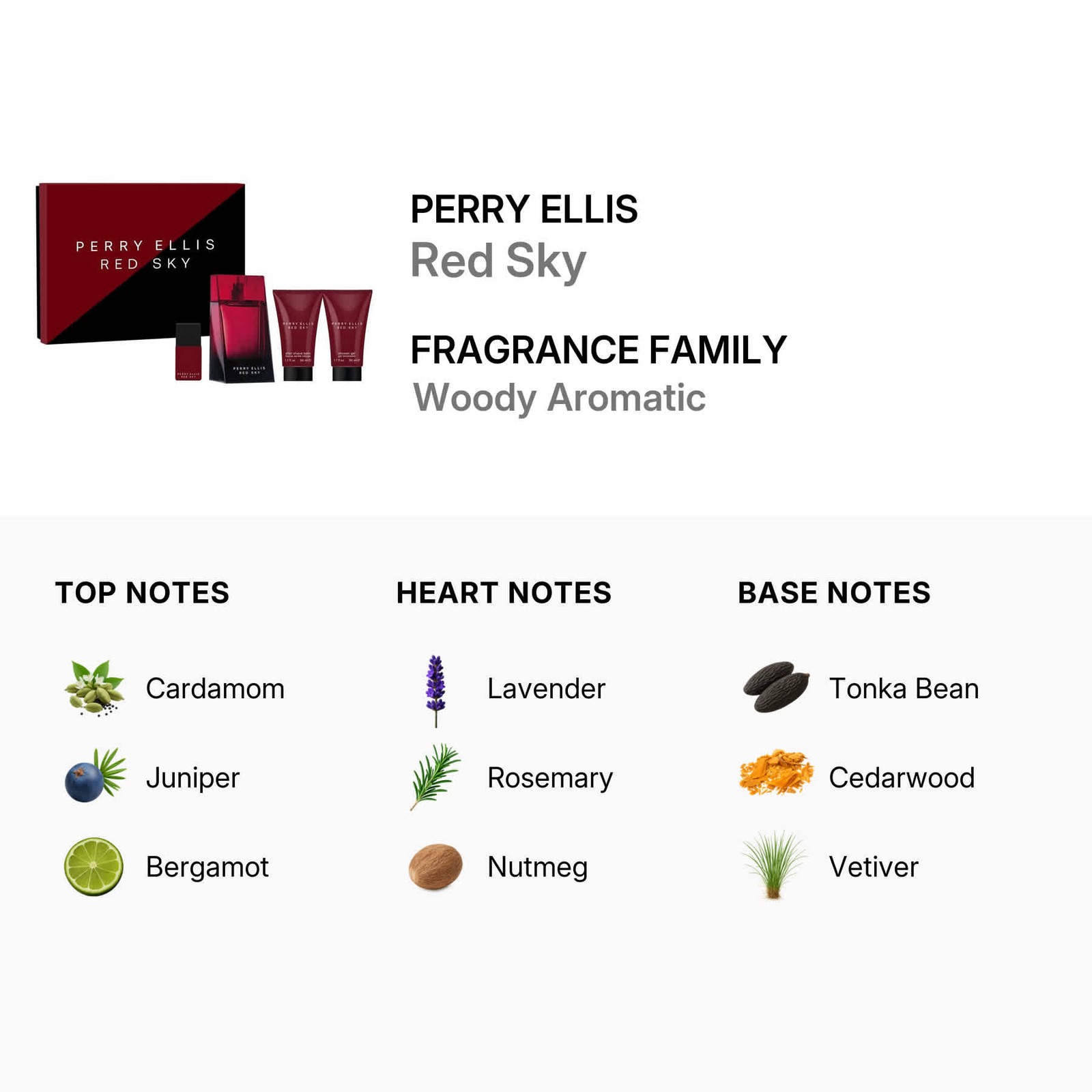 Perry Ellis Men's Red Sky 4pcs EDT Gift Set Fragrances 844061015906
