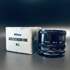 🍙N.Mint+3 ｗ/Box🍙Nikon Auto Extension Tube Ring PK-1, PK-2, PK-3, 3 Set from JP