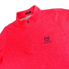 Greyson Mens 1/4 Zip Pullover Pink Laurel Oak Golf Club Large