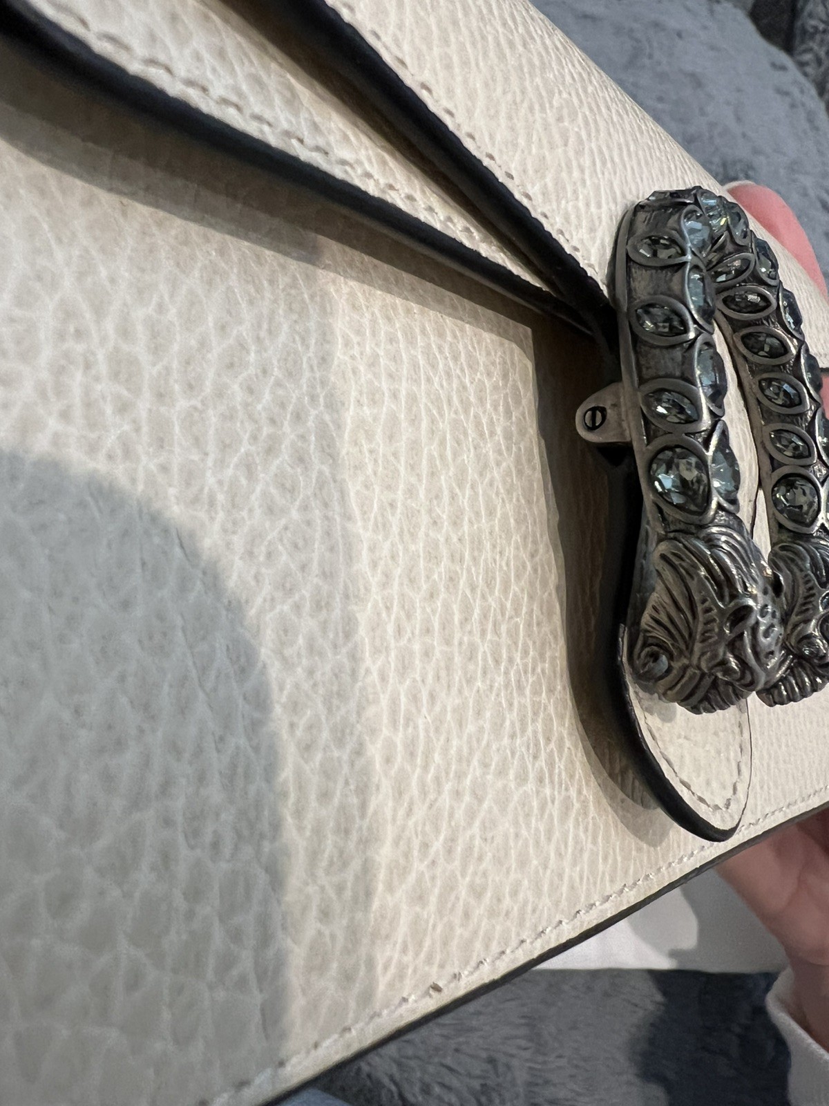Authentic Gucci Dionysus Super Mini - Ivory Leather - Crystal Hardware RRP $2050 image 7
