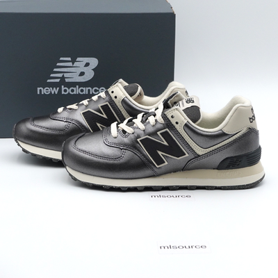 Size 9 Women's New Balance 574 Leather Sneakers WL574MGS Metallic