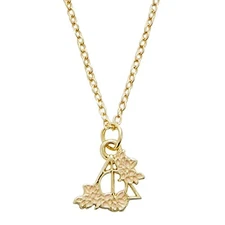 Seven Times Six Harry Potter Floral Deathly Hallows 18 inch Necklace