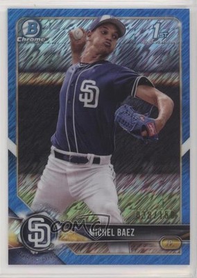 2018 Bowman Chrome Prospects Blue Shimmer Refractor /150 Michel Baez #BCP67 0c2