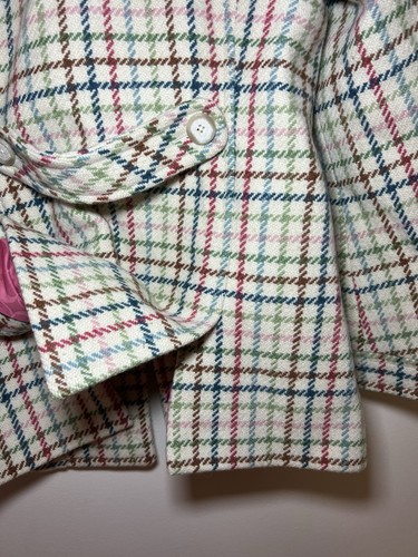 Coach Peacoat Jacket Women's Small Plaid 100% Polyester 4 Button Lined Vtg - Bild 18 von 18