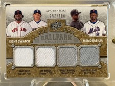 2009 UD Ultimate Collection 8 Player Relic AL/NL All Stars David Ortiz Kinsler