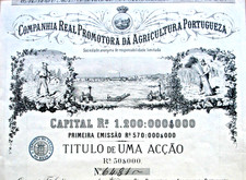 Companhia Real Promotora Da Agricultura Portugueza Aktie Lisboa 1886 Portugal