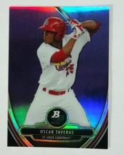 2013 Bowman Platinum #BPCP1 Oscar Taveras Chrome Purple Refractors Cardinals