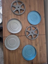 Vintage One 8mm 200 Ft 5 Inches Metal Movie Reels with Metal Case