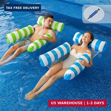 Inflatable Water Hammock Floaties for Adults - Pool Float Lounger  Durable PVC,