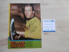 William Shatner "Raumschiff Enterprise" Autogramm signed A4 Magazinbild ACOA