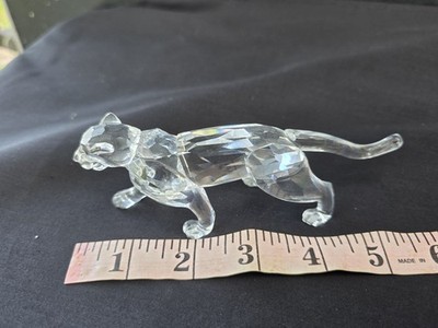 Swarovski Crystal Leopard Figurine Panther Jaguar 217093 No Longer Produced