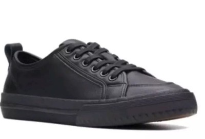 Clarks Roxby Lace Damen Comfort Leder Schwarz Sneaker Turnschuhe UK 3 E EU 35,5