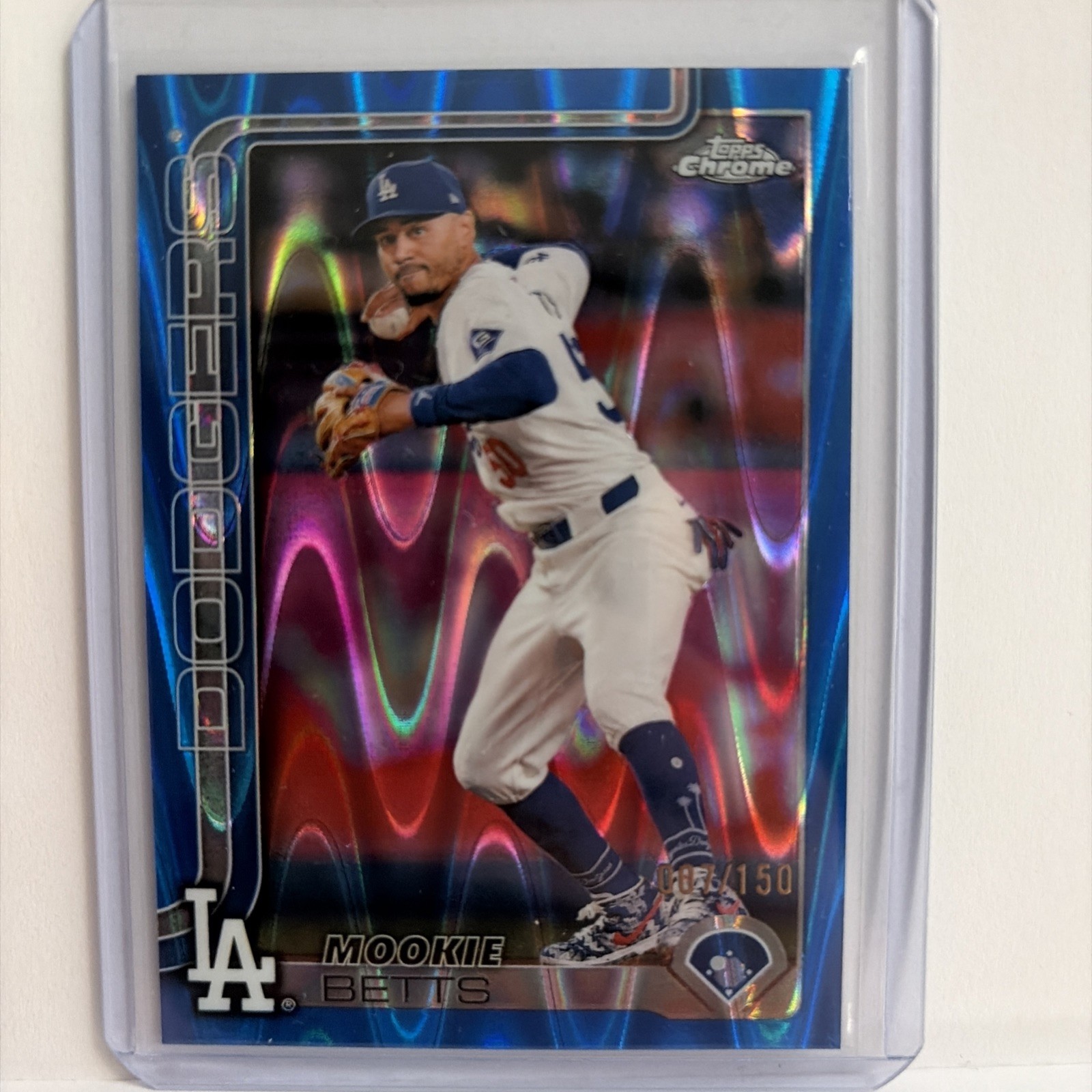 2025 Topps Chrome - Mookie Betts #50 Blue RayWave Refractor /150