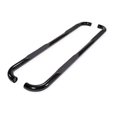 TrailFX A0031B Steel Round Black Powder Coated Nerf Bar for Silverado Sierra