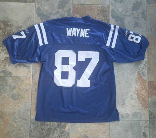 NFL Indianapolis Colts Jersey Men Size 56 Blue Reebok On Field Reggie Wayne #87 - Picture 7 of 9