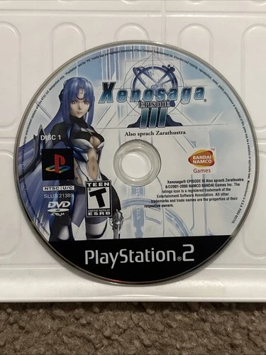 Xenosaga: Episode III 3 (Sony PlayStation 2, 2006) PS2 - Disc 1 ONLY - Mint Disc