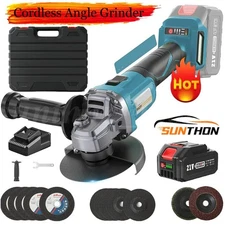 4‑1/2” Electric Brushless Cordless Angle Grinder Kit W/ Battery For Makita-21V