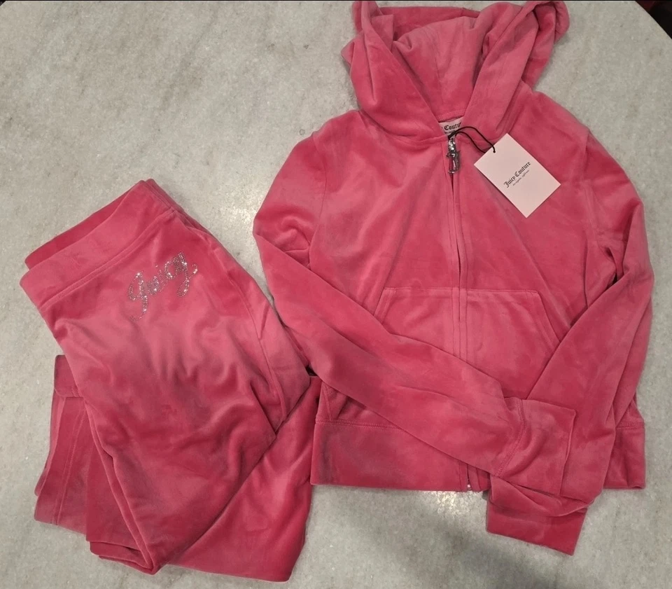 Juicy Couture Terciopelo Chándal Chaqueta Pantalones Mujer XS-XL Y2K Logo Estrás Nuevo con Etiquetas Foto 4 de 4