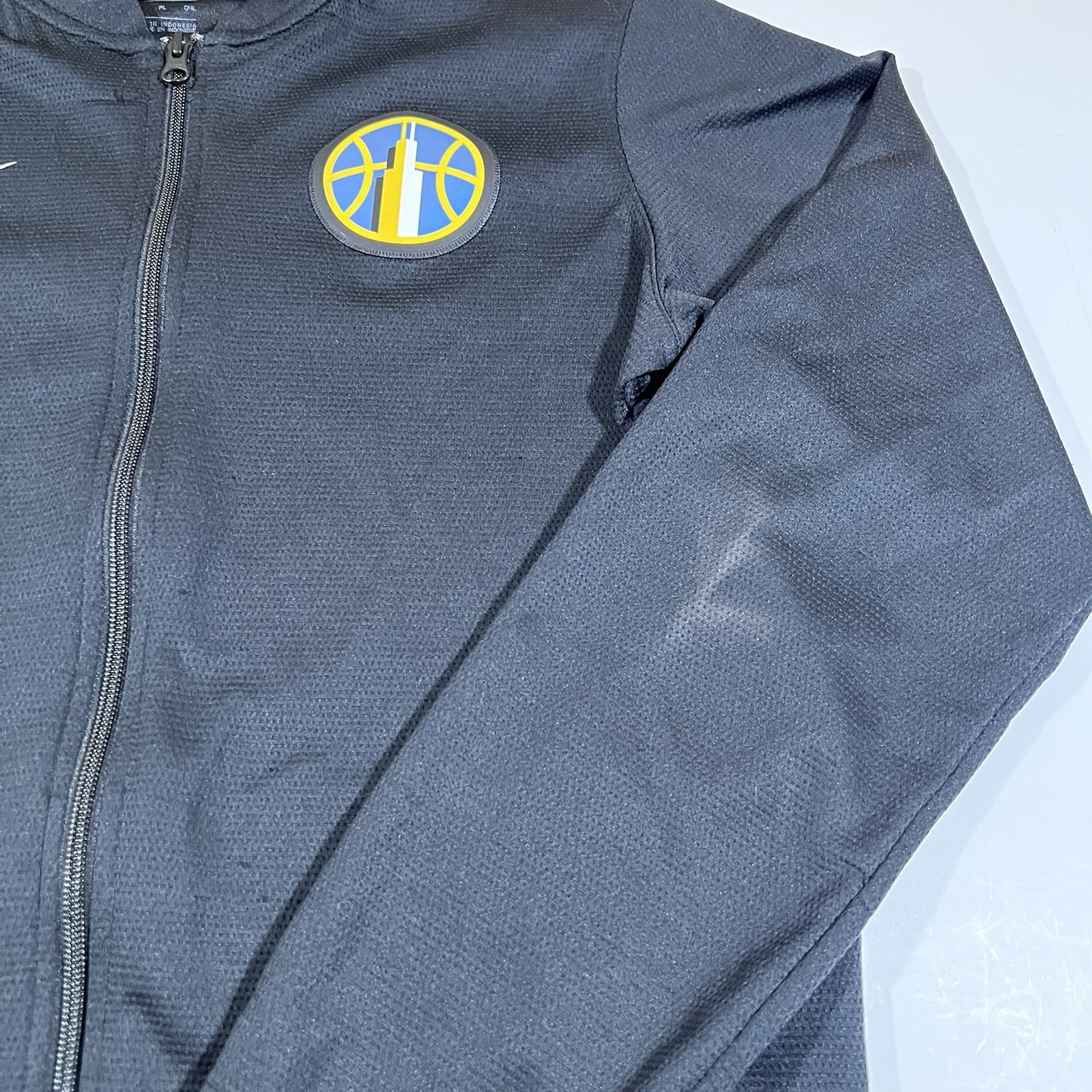 Chicago Sky Nike Dri Fit Full Zip Black Warm Up Jacket Size Small Tall WNBA thumbnail 4