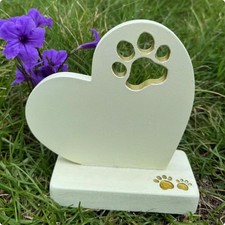 Dog Grave Marker Photo Remembrance Pet Memorial Stone Lightweight