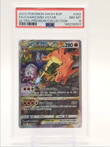 CHARIZARD VSTAR 2022 POKEMON SWSH BS PROMO ULTRA PREMIUM #SWSH262 PSA 8 Q1518