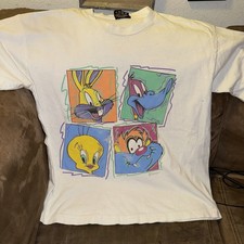 Vintage 1995 Looney Tunes Signal Sports Large T-Shirt Has Wear See Pics