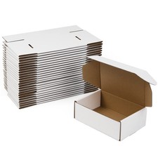 Sodissa 6x4x2 Inches Shipping Boxes Pack of 25, White 6 x 4 x 2 inch, 